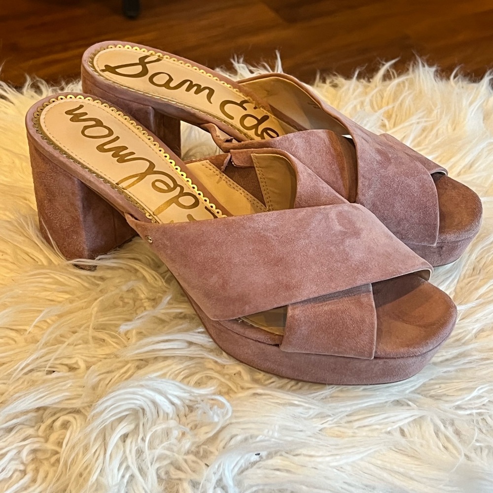 Sam Edelman fuzzy platform heels
